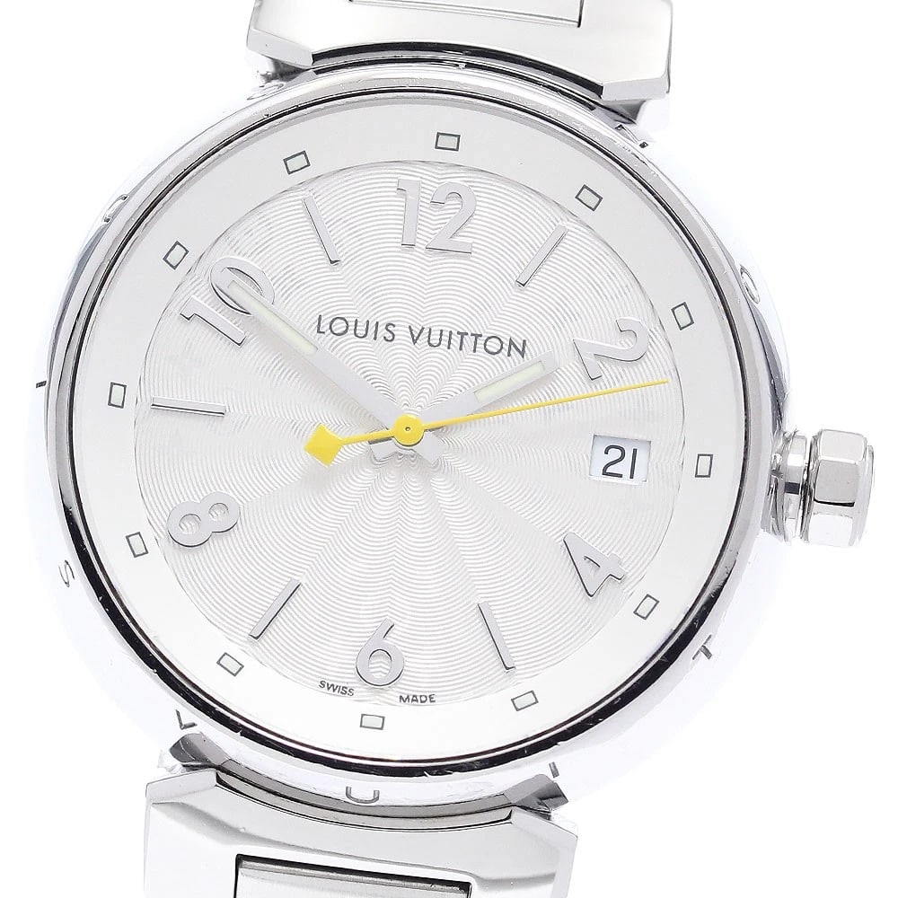 LOUIS VUITTON TAMBOUR HOLOGRAM DATE SILVER DIAL QUARTZ WATCH: LOUIS VUITTON Tambour Hologram Date Silver Dial Quartz Watch Brand: LOUIS VUITTON Type/Style: Wristwatch Material: Band Material Stainless Steel, Case Material Stainless Steel Color: Band Color