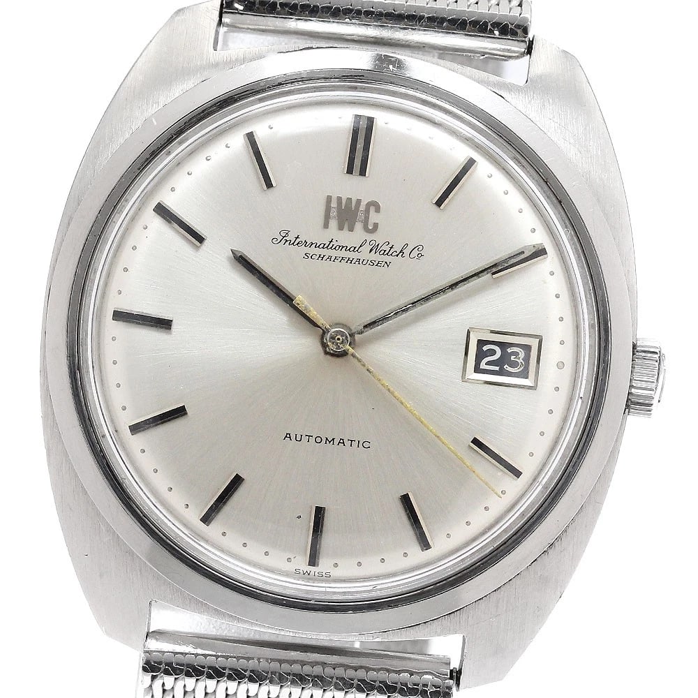IWC SCHAFFHAUSEN DATE DIAL BLACK SILVER DIAL AUTOMATIC WATCH: IWC SCHAFFHAUSEN Date dial black Silver Dial Automatic Watch Brand: IWC SCHAFFHAUSEN Type/Style: Wristwatch Material: Band Material Stainless Steel, Case Material Stainless Steel Color: Band Color