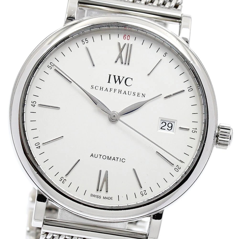 IWC SCHAFFHAUSEN PORTOFINO DATE SILVER DIAL AUTOMATIC WATCH: IWC SCHAFFHAUSEN Portofino Date Silver Dial Automatic Watch Brand: IWC SCHAFFHAUSEN Type/Style: Wristwatch Material: Band Material Stainless Steel, Case Material Stainless Steel Color: Band Color