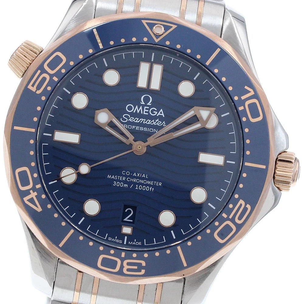 OMEGA SEAMASTER DIVER AUTOMATIC WATCH: OMEGA Seamaster Diver Automatic Watch Brand: OMEGA Type/Style: Wristwatch Material: Band Material Stainless Steel/K18PG, Case Material Stainless Steel/K18PG Color: Band Color Silver / Pink Gold, Case