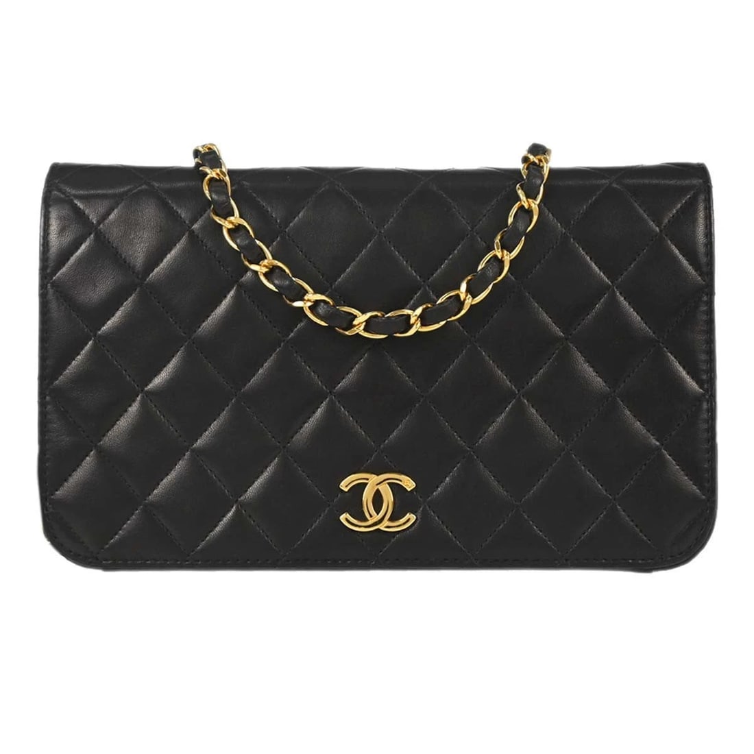 CHANEL BLACK LAMBSKIN PUSHLOCK SMALL FULL FLAP SHOULDER BAG: Chanel Black Lambskin Pushlock Small Full Flap Shoulder Bag Brand: CHANEL Type/Style: Shoulder Bag Material: Lambskin Color: Black Size: W 9.4 x H 5.9 x D 2.4inch Accessories: None Accesso