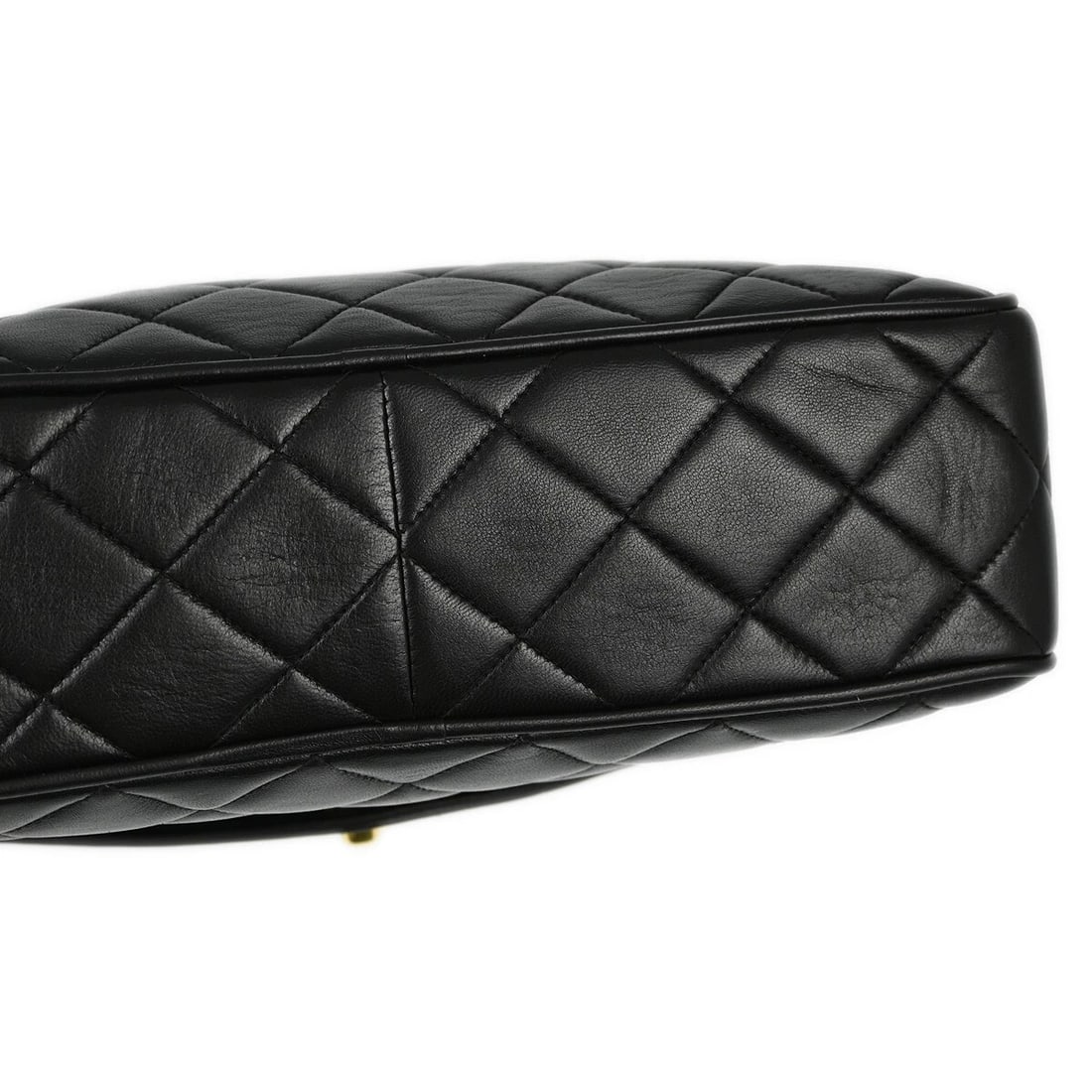 CHANEL BLACK LAMBSKIN CAMERA BAG - 3