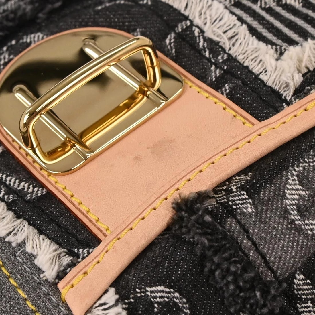 LOUIS VUITTON MONOGRAM DENIM PATCHWORK POSTIE 2WAY HANDBAG - 3