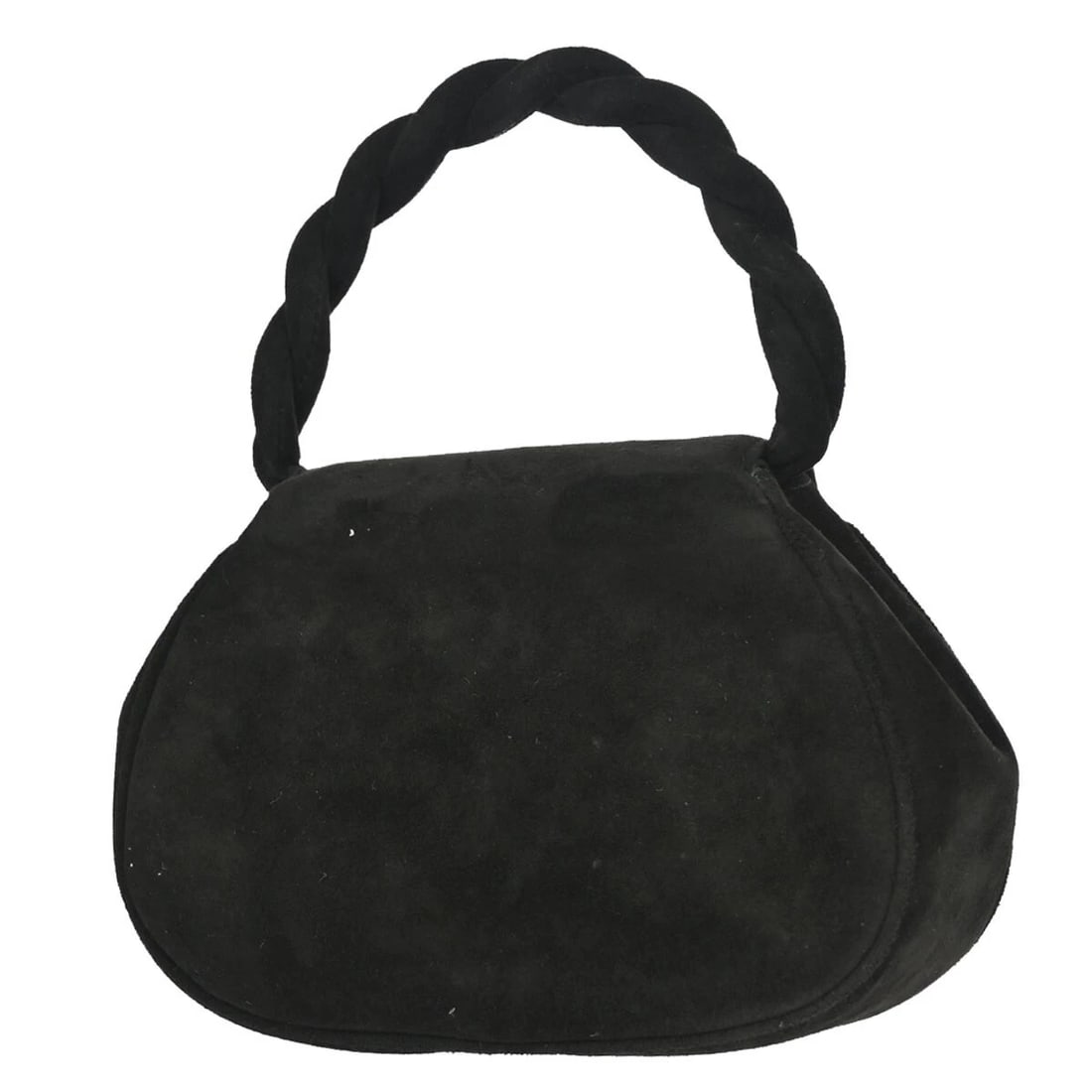 CHANEL BLACK SUEDE HANDBAG - 2