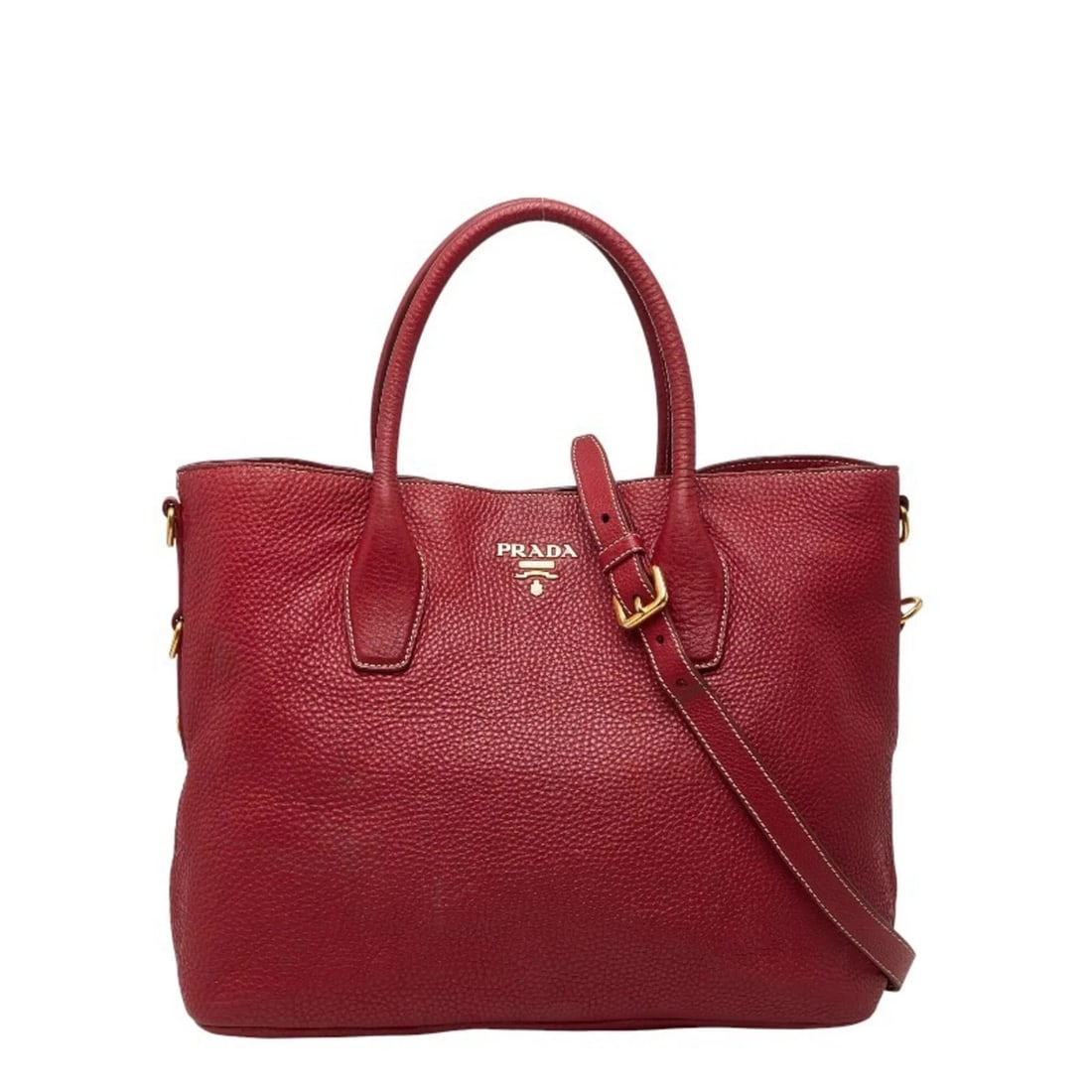 PRADA TOTE BAG SHOULDER 2-WAY RED LEATHER: Prada Tote Bag Shoulder 2-Way Red Leather Brand: Prada Type/Style: Shoulder bag, Tote bag Material: Leather Color: Red Size: (HxWxD) 29cm x 35cm x 15.5cm / 11.41inch x 13.77inch x 6.1inch