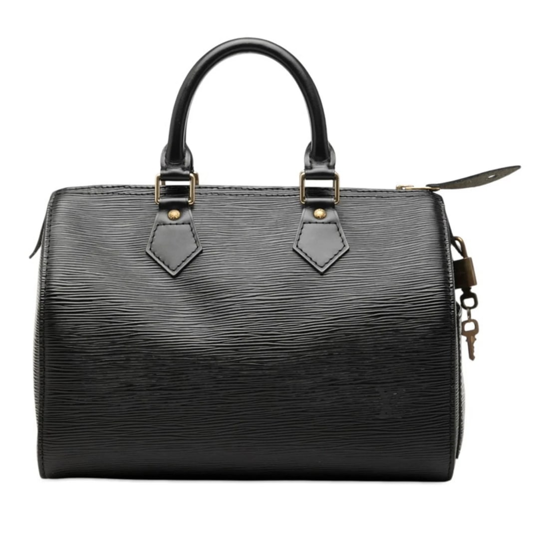 LOUIS VUITTON EPI SPEEDY 25 MINI BOSTON BAG HANDBAG: Louis Vuitton Epi Speedy 25 Mini Boston Bag Handbag Brand: Louis Vuitton Type/Style: Boston bag, Handbag Material: Leather Color: Black, Noir Size: (HxWxD) 18.5cm x 27.5cm x 15cm / 7.28inch x 10.82inc