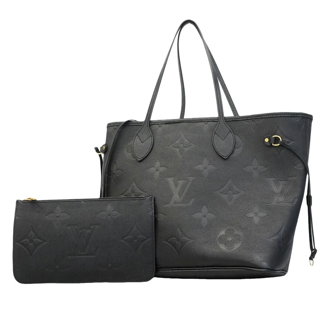 LOUIS VUITTON MONOGRAM EMPREINTE NEVERFULL MM TOTE BAG: Louis Vuitton Monogram Empreinte Neverfull MM Tote Bag Brand: Louis Vuitton Type/Style: Tote bag Material: none Color: Noir Size: (HxWxD) 29cm x 32cm x 16cm / 11.41inch x 12.59inch x 6.29inch Acce