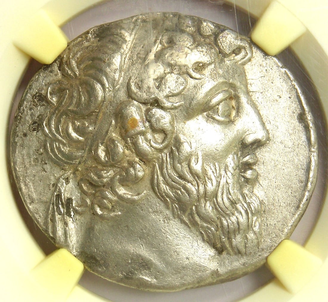 DEMETRIUS II AR SILVER TETRADRACHM SELEUCID COIN: Demetrius II AR Silver Tetradrachm Seleucid Coin Year: 129 BC Denomination: Tetradrachm Composition: Silver Country of Origin: Greece Accessories: None Accessories Notice: When purchasing