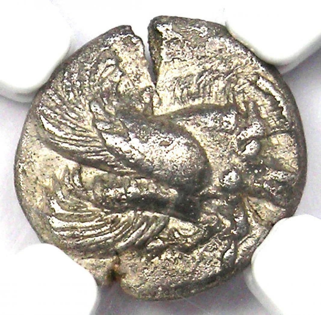 ANCIENT IONIA CLAZOMENAE AR DIOBOL BOAR COIN (1 of 2)