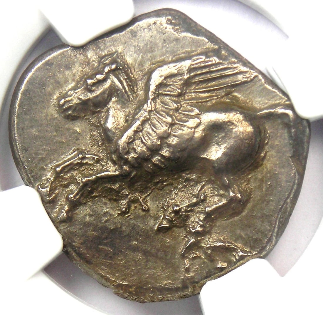 ACARNANIA LEUCAS AR STATER PEGASUS AND ATHENA COIN (1 of 2)