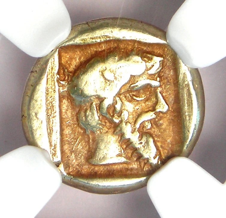 GREEK LESBOS MYTILENE ELECTRUM EL HECTE HEKTE COIN (1 of 2)