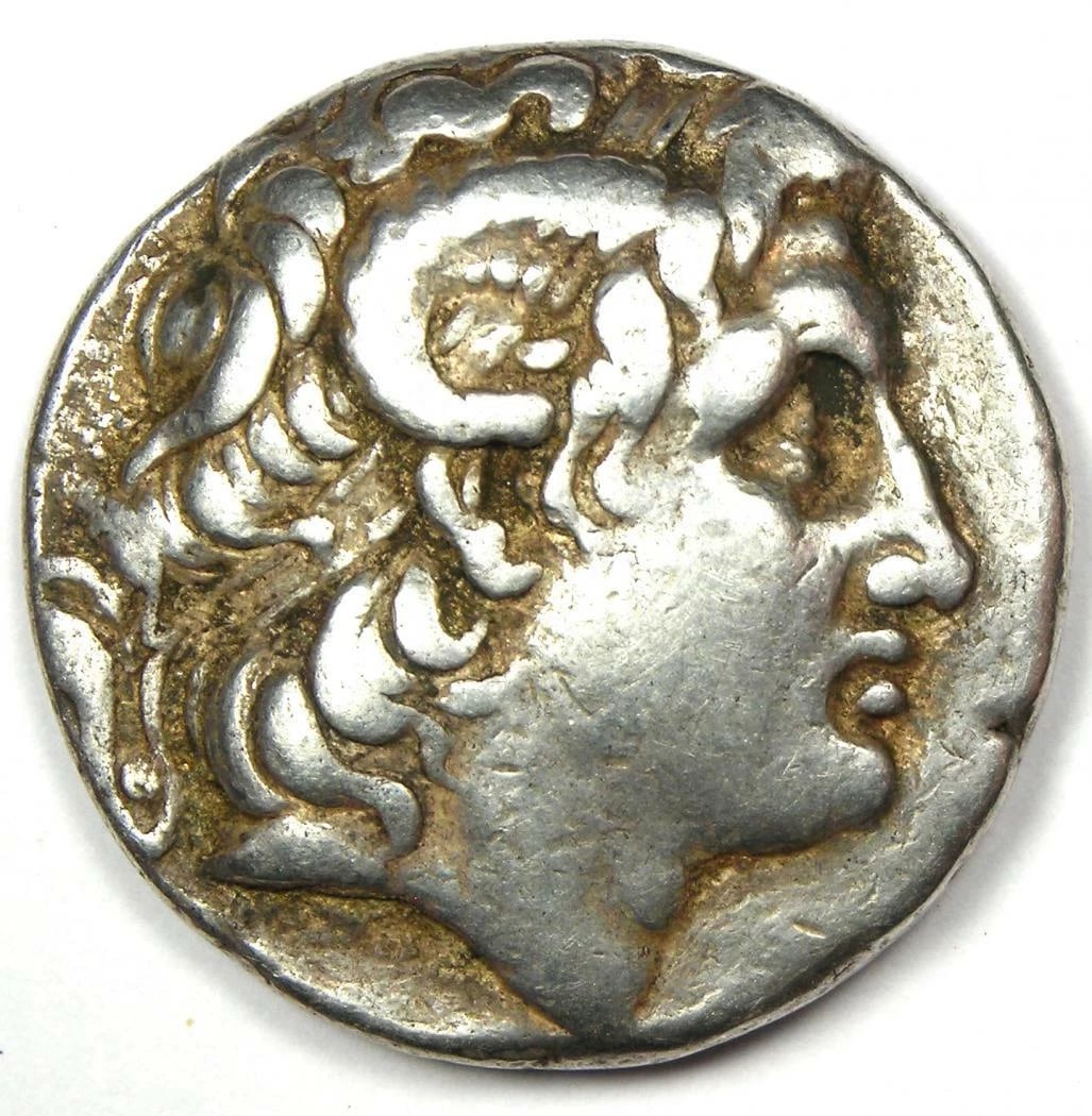 THRACE LYSIMACHUS ALEXANDER AR TETRADRACHM LYSIMACHOS COIN (1 of 2)