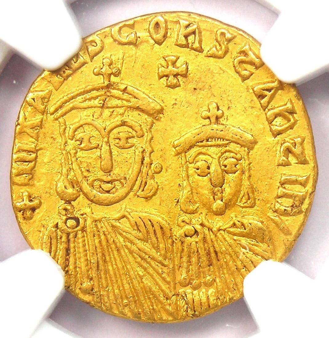 THEOPHILUS AV SOLIDUS GOLD BYZANTINE COIN: Theophilus AV Solidus Gold Byzantine Coin Year: Denomination: Solidus Composition: Gold Country of Origin: Italy Accessories: None Accessories Notice: When purchasing pre-owned goods, plea
