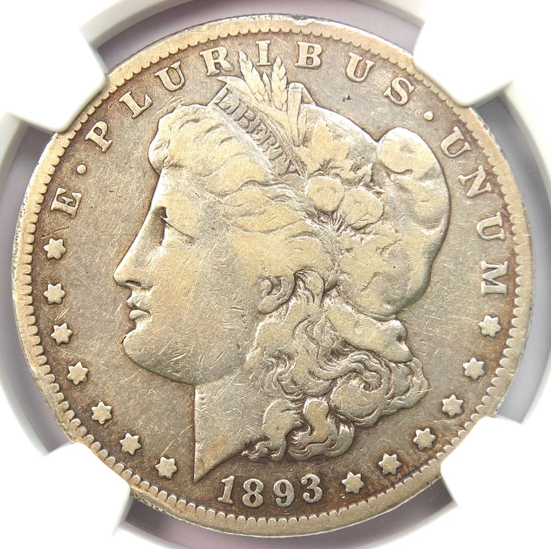 1893-S MORGAN SILVER DOLLAR $1 COIN: 1893-S Morgan Silver Dollar $1 Coin Year: 1893 Denomination: $1 Composition: Silver Country of Origin: United States Accessories: None Accessories Notice: When purchasing pre-owned goods,