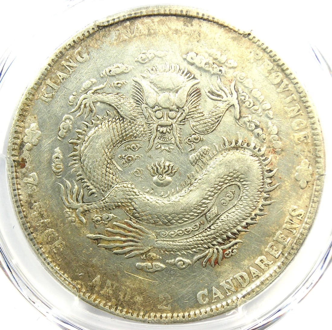 1901 CHINA KIANGNAN DRAGON SILVER DOLLAR $1 COIN: 1901 China Kiangnan Dragon Silver Dollar $1 Coin Year: 1901 Denomination: $1 Composition: Silver Country of Origin: China Accessories: None Accessories Notice: When purchasing pre-owned go