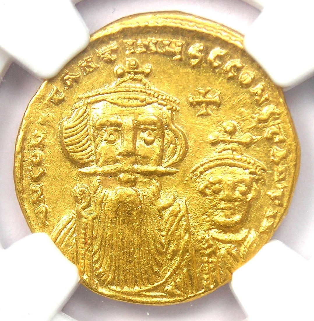 CONSTANS II & CONSTANTINE IV GOLD AV SOLIDUS COIN: Constans II & Constantine IV Gold AV Solidus Coin Year: 300-1400 AD Denomination: Solidus Composition: Gold Country of Origin: Italy Accessories: None Accessories Notice: When purchasing pre-owned