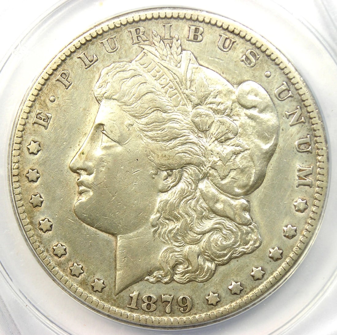 1879-CC MORGAN SILVER DOLLAR $1 CARSON CITY COIN: 1879-CC Morgan Silver Dollar $1 Carson City Coin Year: 1879 Denomination: $1 Composition: Silver Country of Origin: United States Accessories: None Accessories Notice: When purchasing pre-