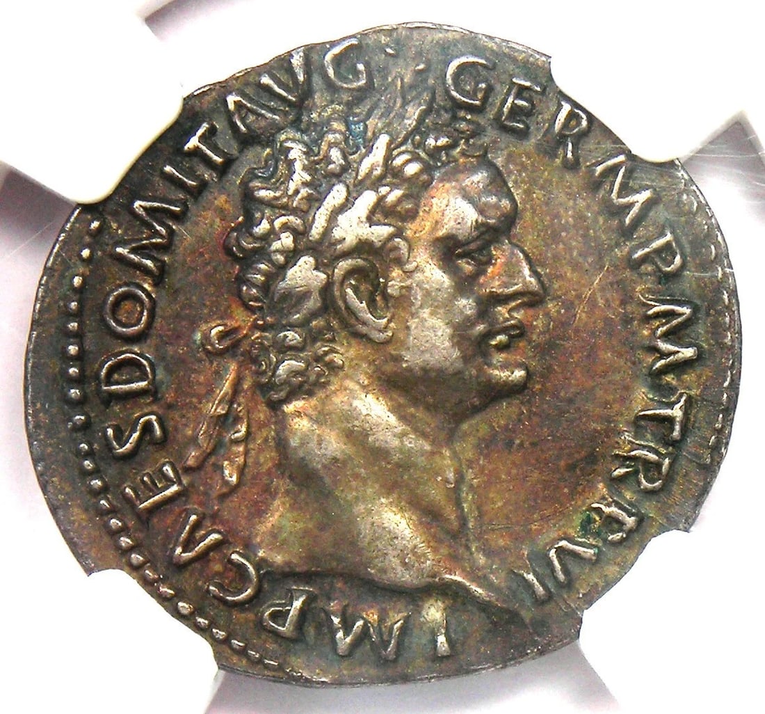 DOMITIAN AR DENARIUS SILVER ROMAN COIN: Domitian AR Denarius Silver Roman Coin Year: 96 AD Denomination: Denarius Composition: Silver Country of Origin: Italy Accessories: None Accessories Notice: When purchasing pre-owned goods