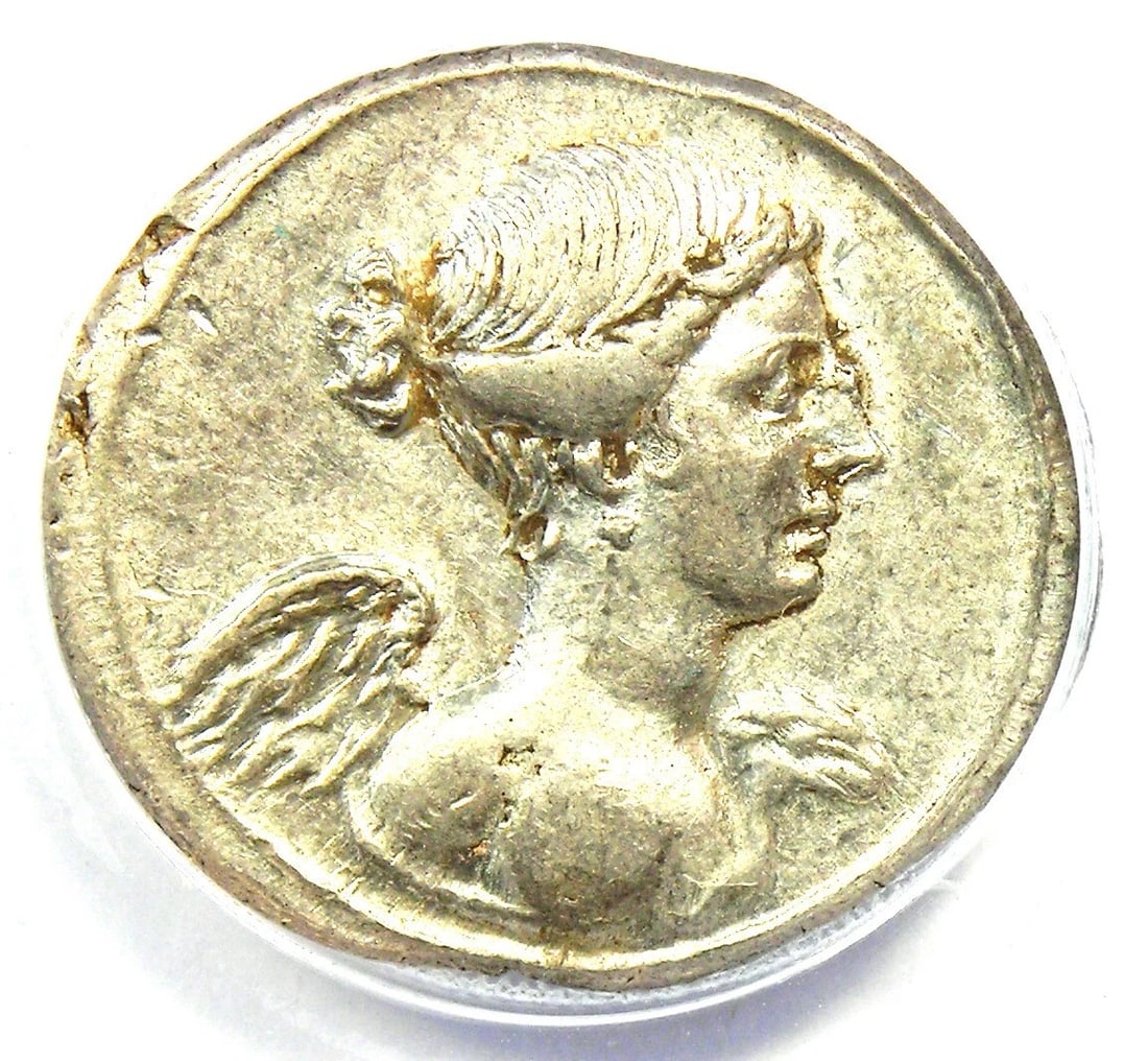 AUGUSTUS AR DENARIUS OCTAVIAN COIN: Augustus AR Denarius Octavian Coin Year: 31 BC Denomination: Denarius Composition: Silver Country of Origin: Italy Accessories: None Accessories Notice: When purchasing pre-owned goods, pl