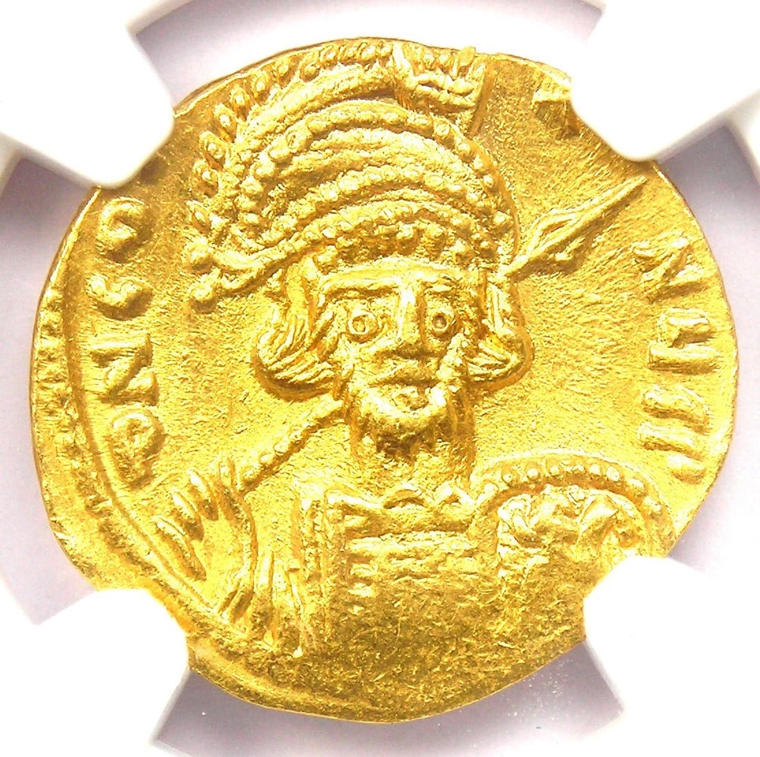 CONSTANTINE IV GOLD AV SOLIDUS BYZANTINE COIN: Constantine IV Gold AV Solidus Byzantine Coin Year: 668-685 AD Denomination: Solidus Composition: Gold Country of Origin: Italy Accessories: None Accessories Notice: When purchasing pre-ow