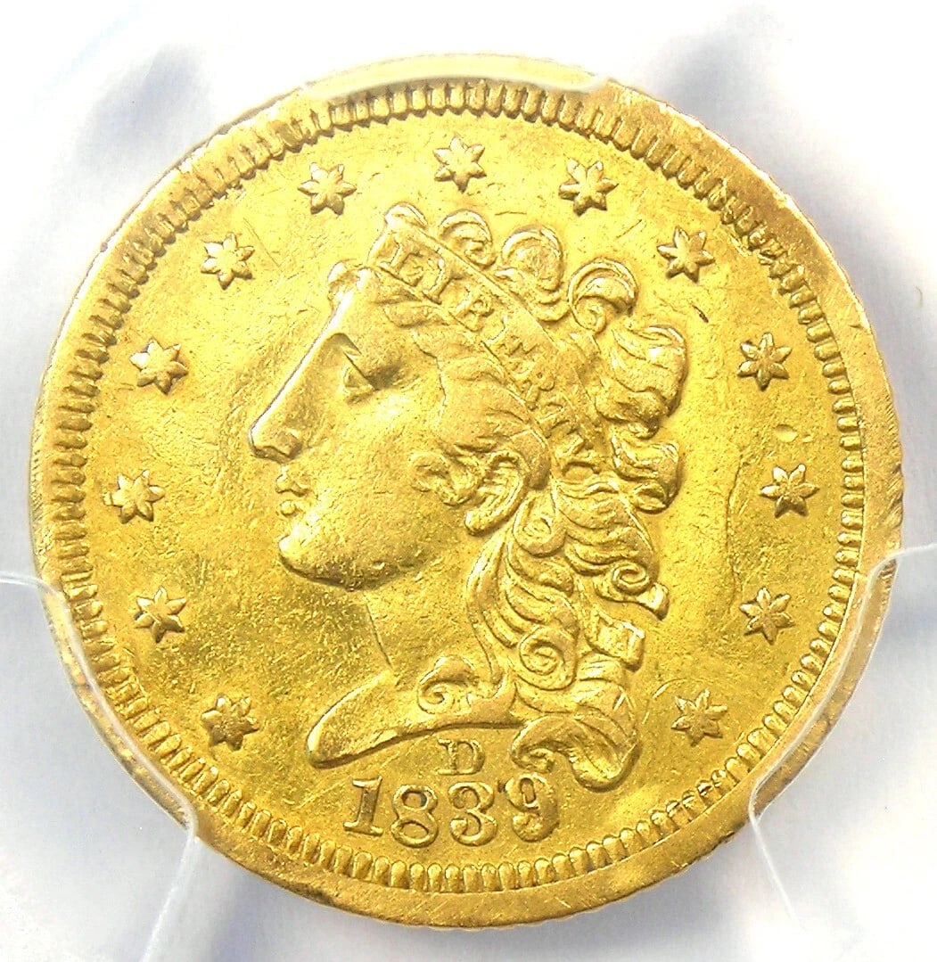 1839-D CLASSIC GOLD QUARTER EAGLE $2.50 (1 of 2)