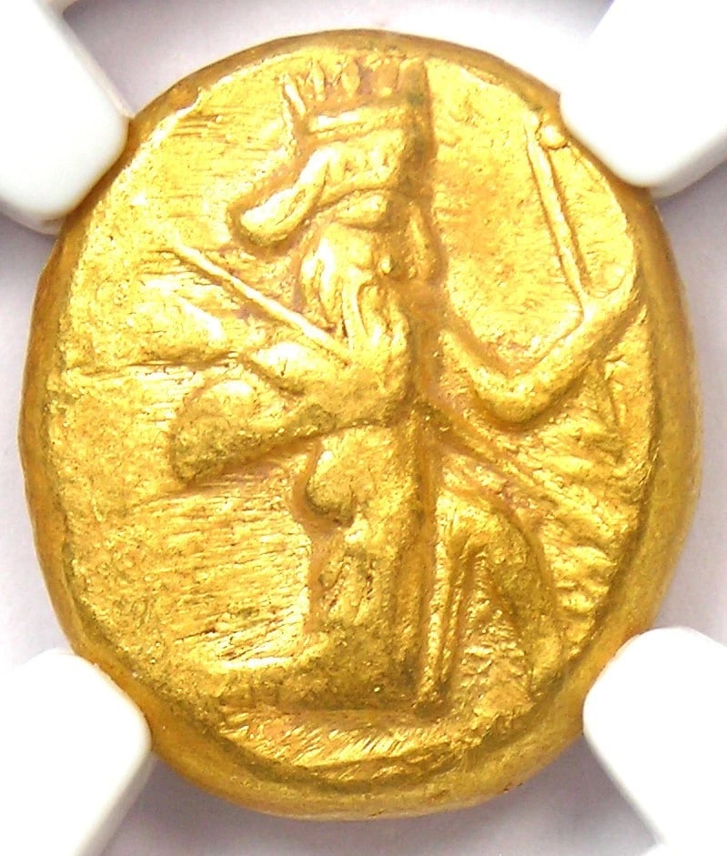 ACHAEMENID EMPIRE GOLD HERO KING AV DARIC BIBLE COIN: Achaemenid Empire Gold Hero King AV Daric Bible Coin Year: 400 BC Denomination: Daric Composition: Gold Country of Origin: Israel Accessories: None Accessories Notice: When purchasing pre-