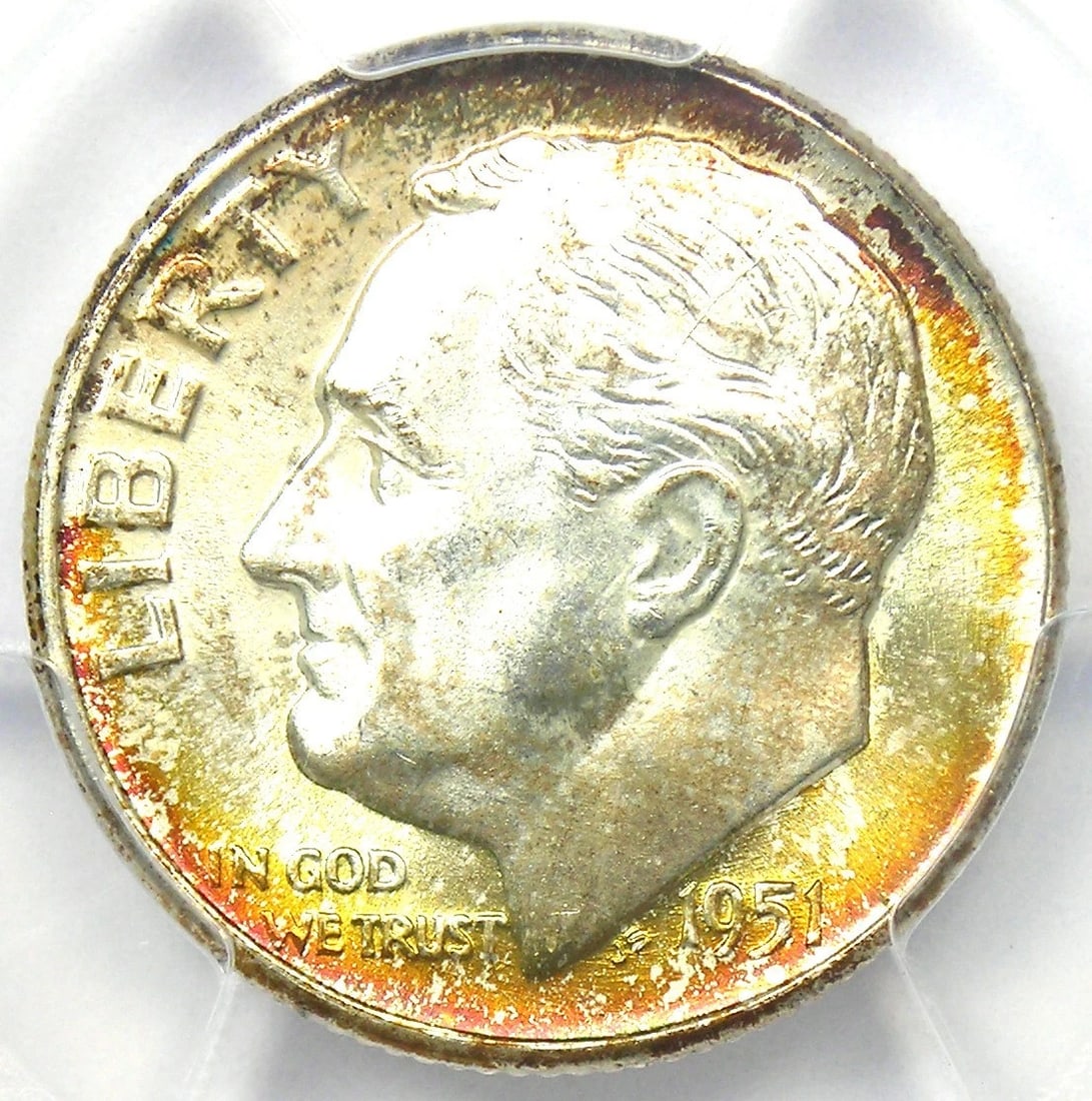 1951-D ROOSEVELT DIME 10C COIN (1 of 2)