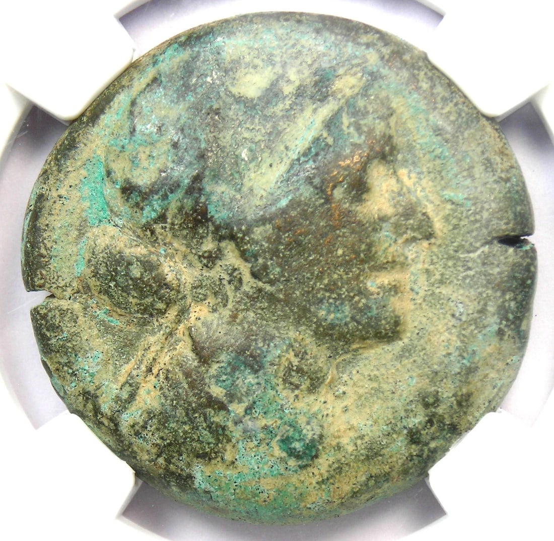 CLEOPATRA VII 80 DRACHMAE DIOBOL COIN: Cleopatra VII 80 Drachmae Diobol Coin Year: 51 BC Denomination: Diobol Composition: Copper Country of Origin: Egypt Accessories: None Accessories Notice: When purchasing pre-owned goods, please refer