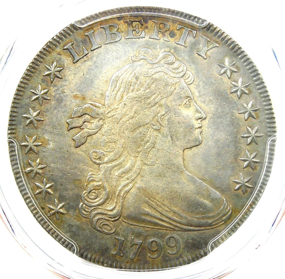 1799 DRAPED BUST SILVER DOLLAR $1 COIN (1 of 2)