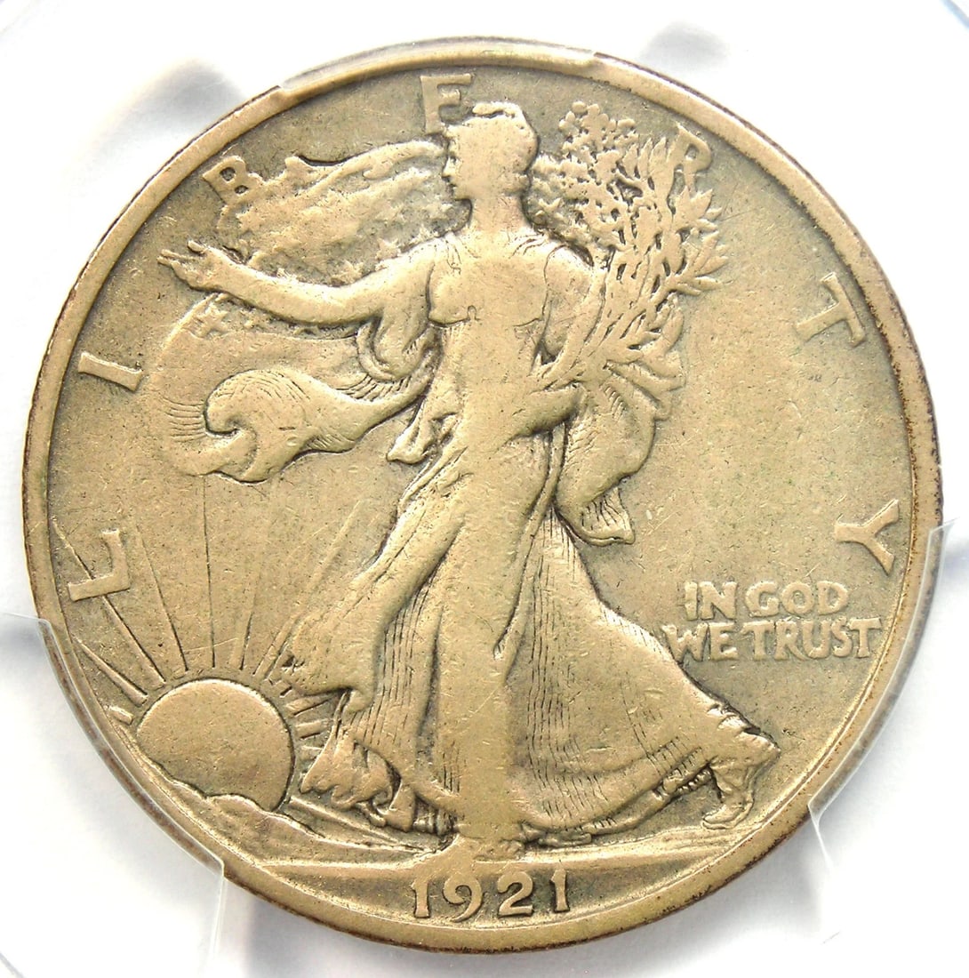 1921-S WALKING LIBERTY HALF DOLLAR 50C COIN: 1921-S Walking Liberty Half Dollar 50C Coin Year: 1921 Denomination: 50C Composition: Silver Country of Origin: United States Accessories: None Accessories Notice: When purchasing pre-owne