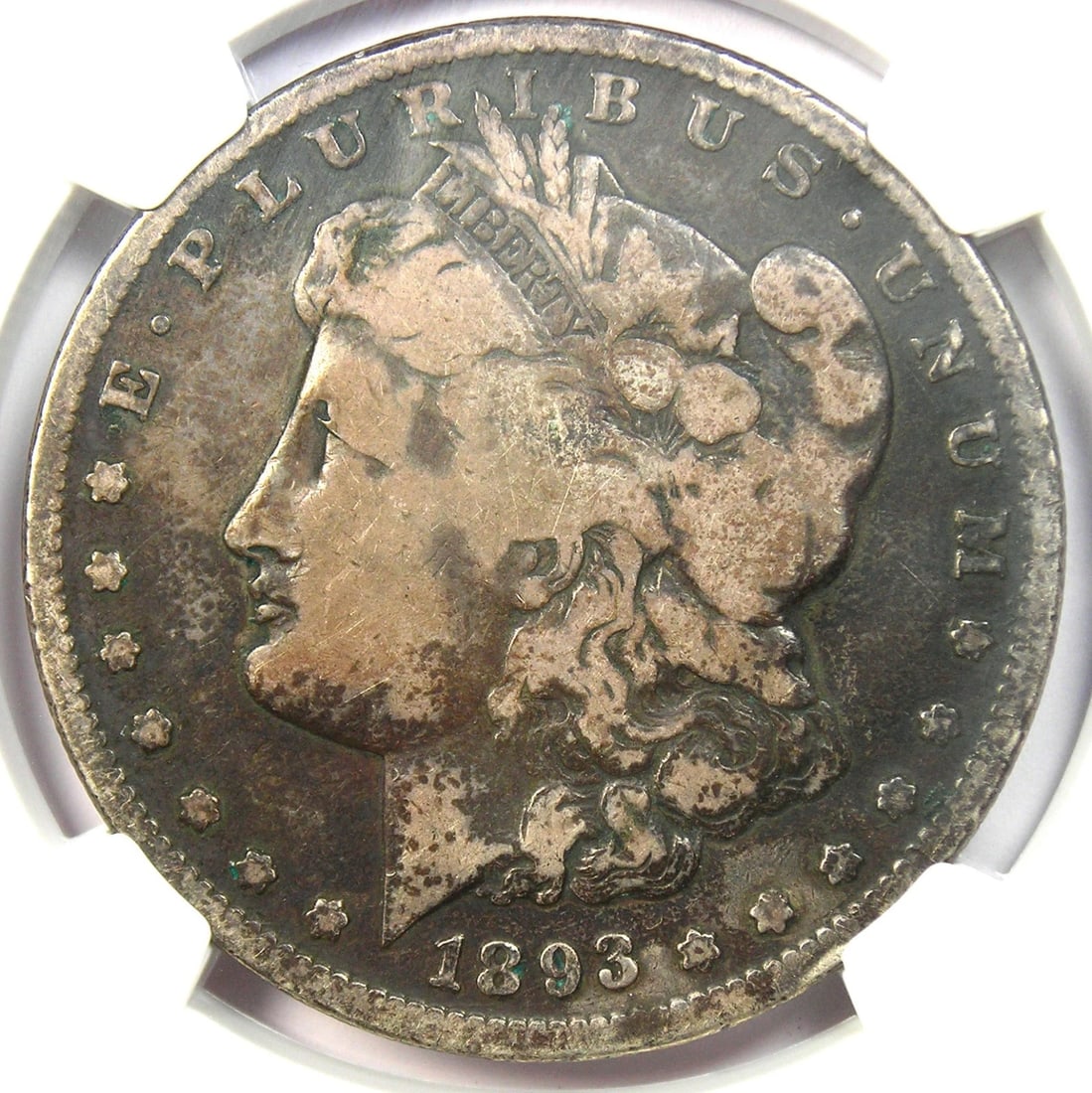 1893-S MORGAN SILVER DOLLAR $1 COIN: 1893-S Morgan Silver Dollar $1 Coin Year: 1893 Denomination: $1 Composition: Silver Country of Origin: United States Accessories: None Accessories Notice: When purchasing pre-owned goods,