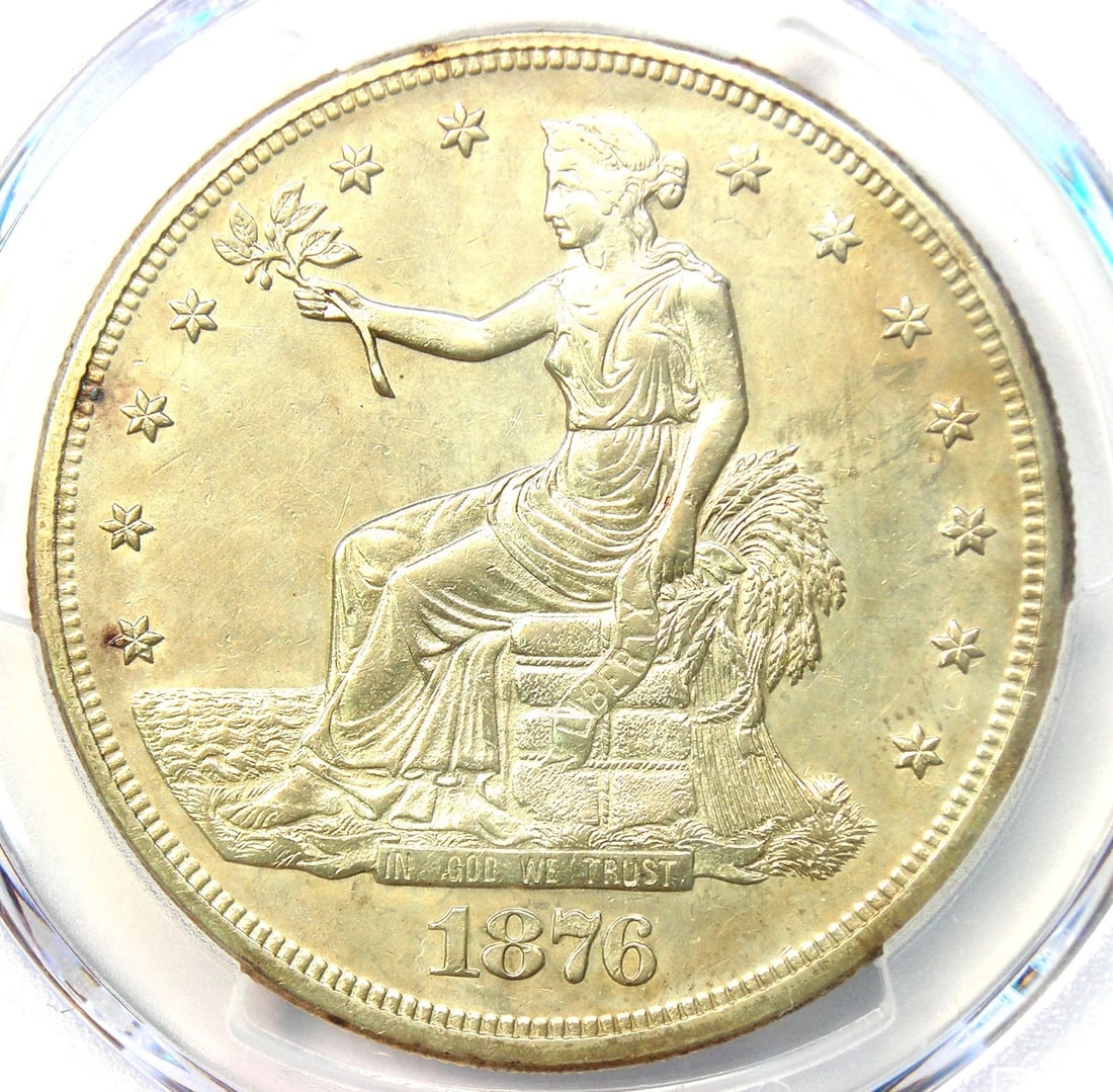 1876-CC TRADE SILVER DOLLAR T$1: 1876-CC Trade Silver Dollar T$1 Year: 1876 Denomination: $1 Composition: Silver Country of Origin: United States Accessories: None Accessories Notice: When purchasing pre-owned goods, plea
