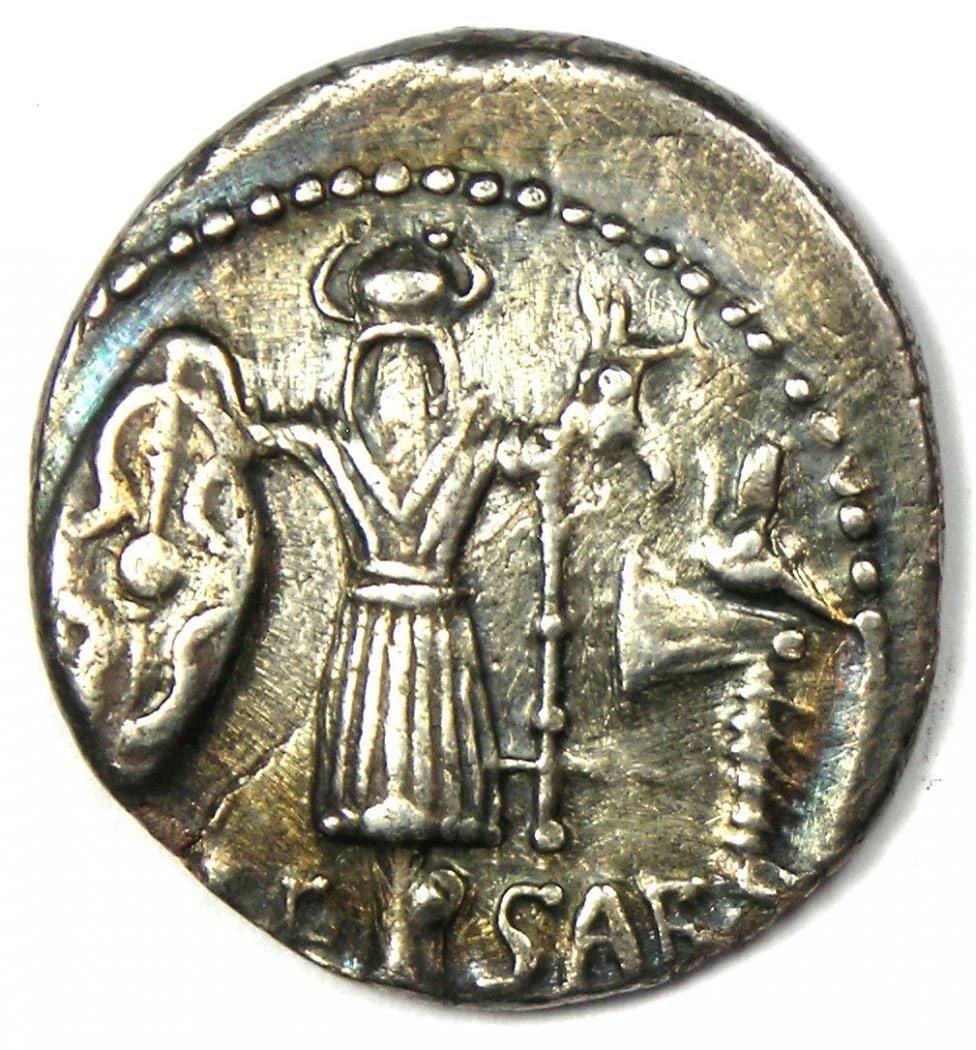 JULIUS CAESAR AR DENARIUS COIN - 2