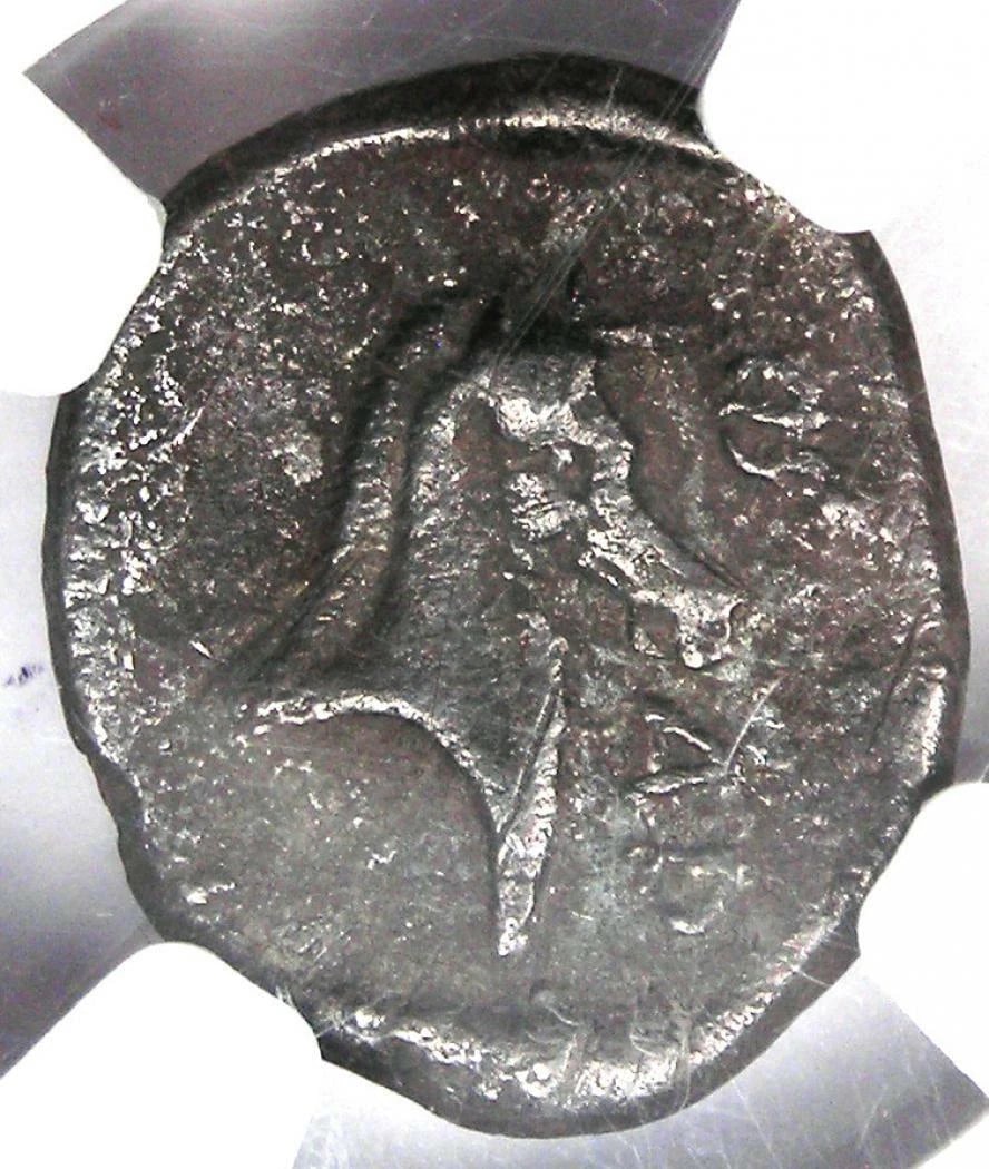 ANCIENT GREEK THESSALY PHARSALUS AR HEMIDRACHM HORSE COIN: Ancient Greek Thessaly Pharsalus AR Hemidrachm Horse Coin Year: 400 BC Denomination: Hemidrachm Composition: Silver Country of Origin: Greece Accessories: None Accessories Notice: When purchasing