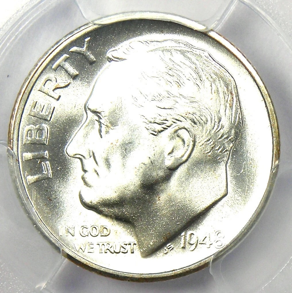 1948-S ROOSEVELT DIME 10C COIN: 1948-S Roosevelt Dime 10C Coin Year: 1948 Denomination: 10C Composition: Silver Country of Origin: United States Accessories: None Accessories Notice: When purchasing pre-owned goods, plea