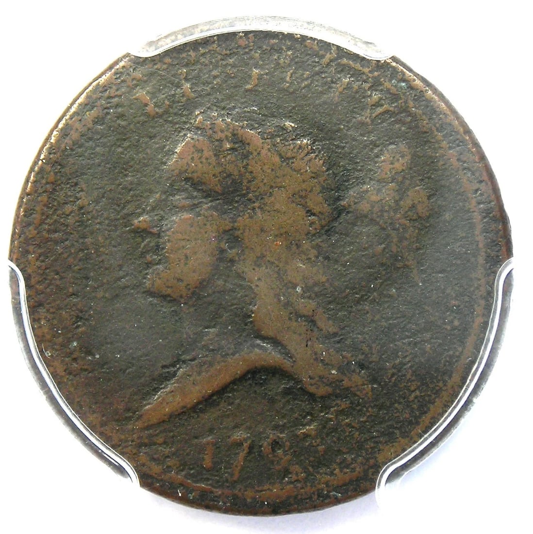 1793 LIBERTY CAP FLOWING HAIR HALF CENT (1 of 2)