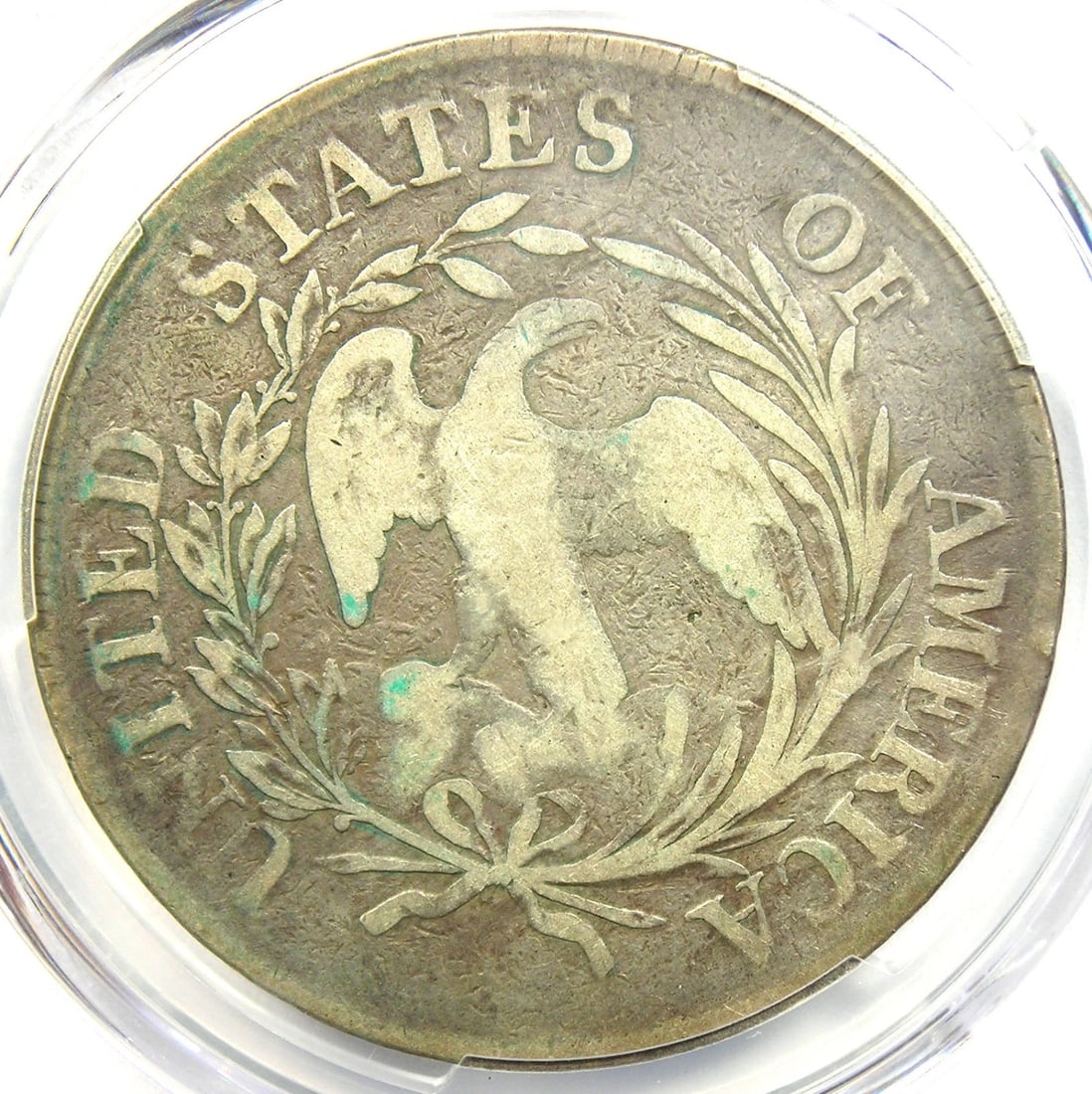 1797 DRAPED BUST SILVER DOLLAR $1 SMALL EAGLE COIN - 2
