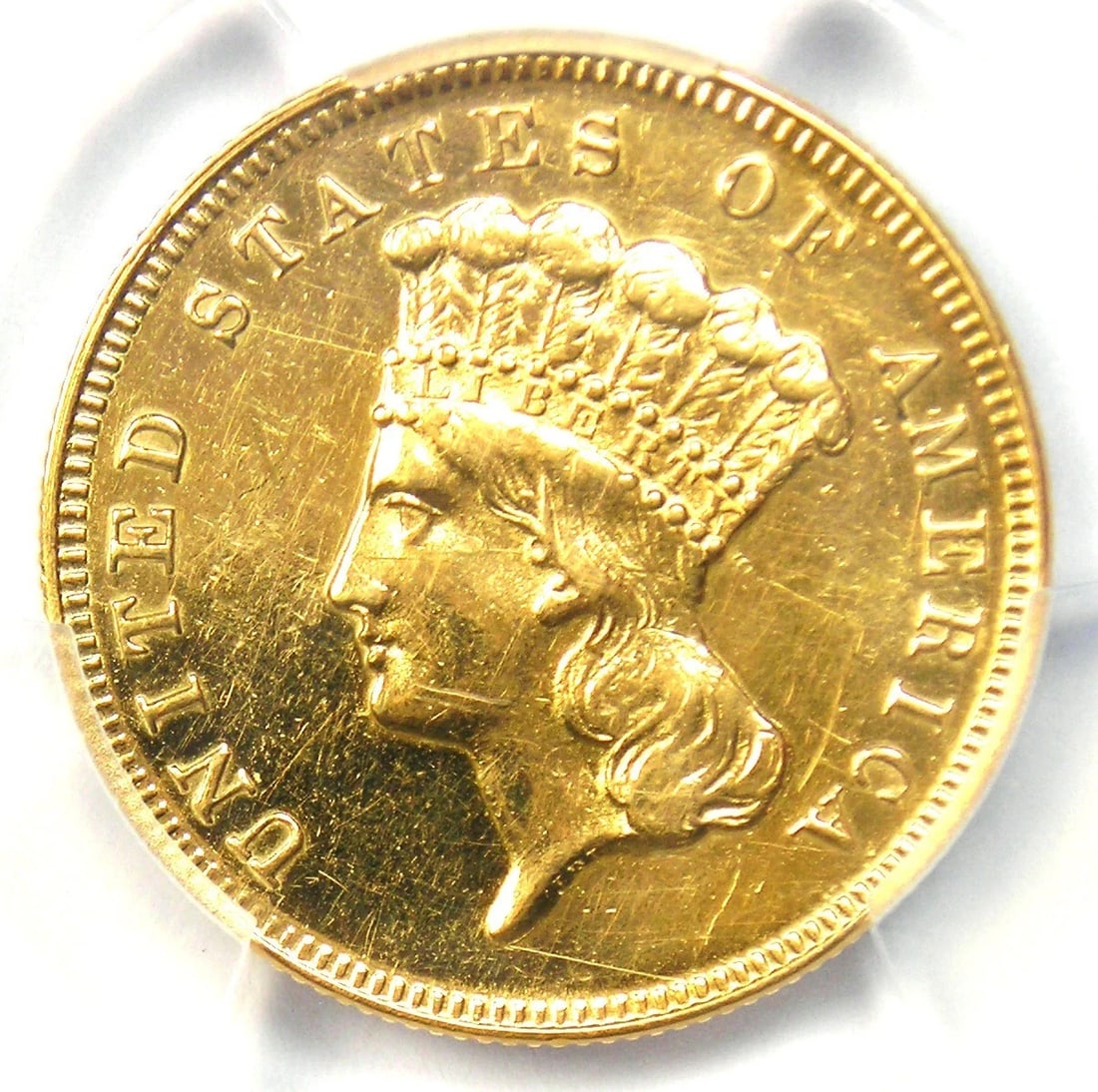 1868 THREE DOLLAR INDIAN GOLD COIN $3: 1868 Three Dollar Indian Gold Coin $3 Year: 1868 Denomination: $3 Composition: Gold Country of Origin: United States Accessories: None Accessories Notice: When purchasing pre-owned goods, please