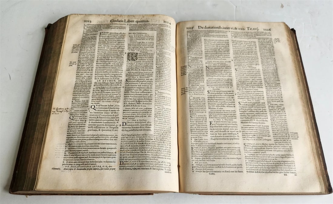 1559 CODEX DN. IUSTINIANI ANCIENT 16TH-CENTURY JUSTINIAN FOLIO CODE - 10