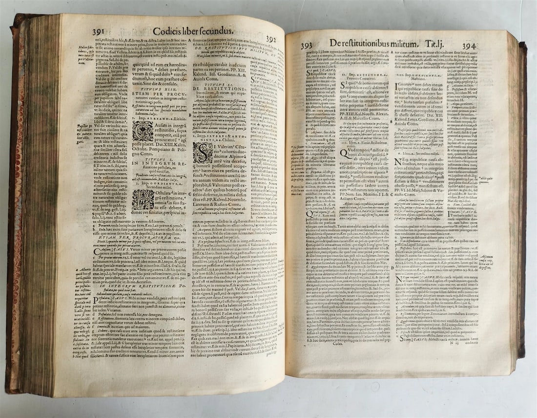 1559 CODEX DN. IUSTINIANI ANCIENT 16TH-CENTURY JUSTINIAN FOLIO CODE - 7