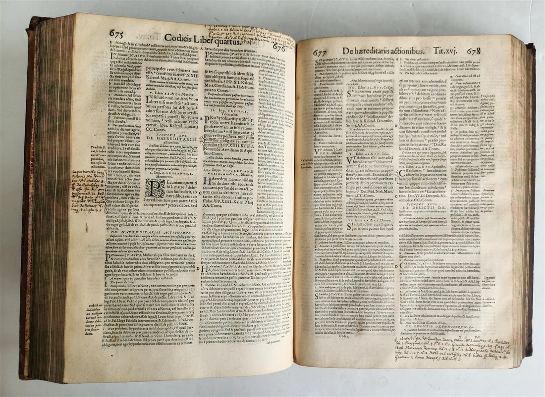 1559 CODEX DN. IUSTINIANI ANCIENT 16TH-CENTURY JUSTINIAN FOLIO CODE - 8