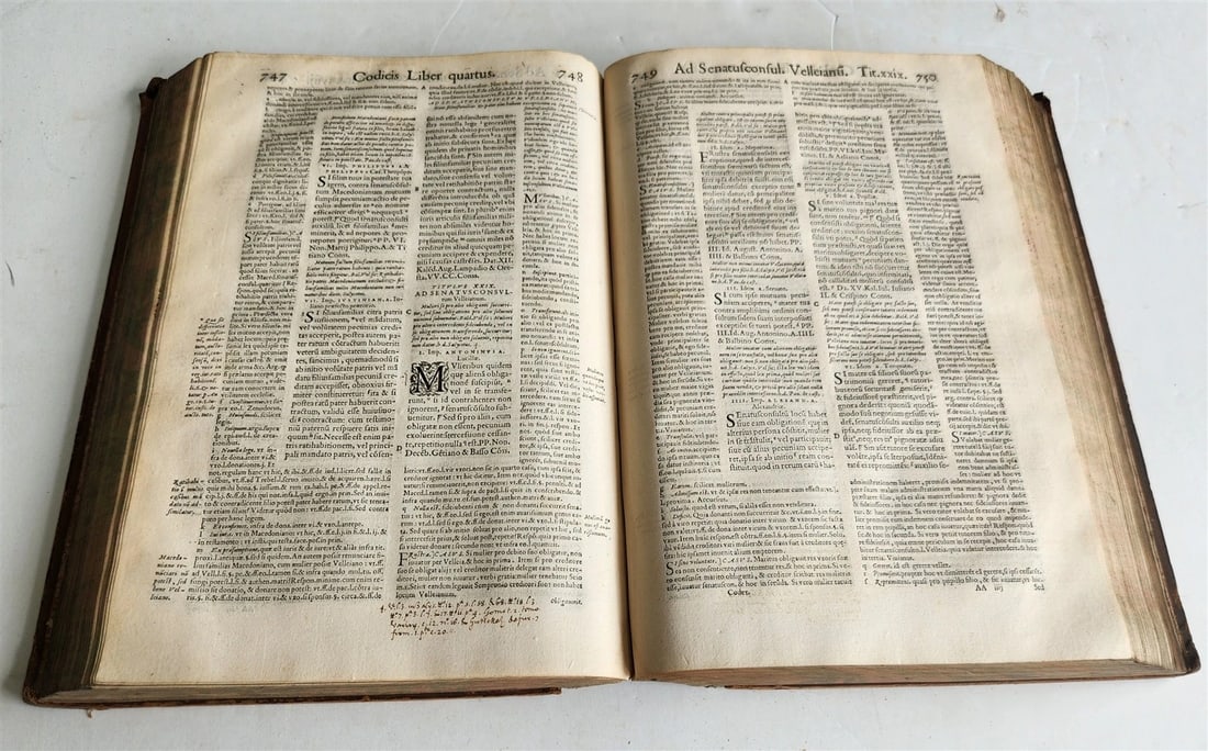 1559 CODEX DN. IUSTINIANI ANCIENT 16TH-CENTURY JUSTINIAN FOLIO CODE - 9