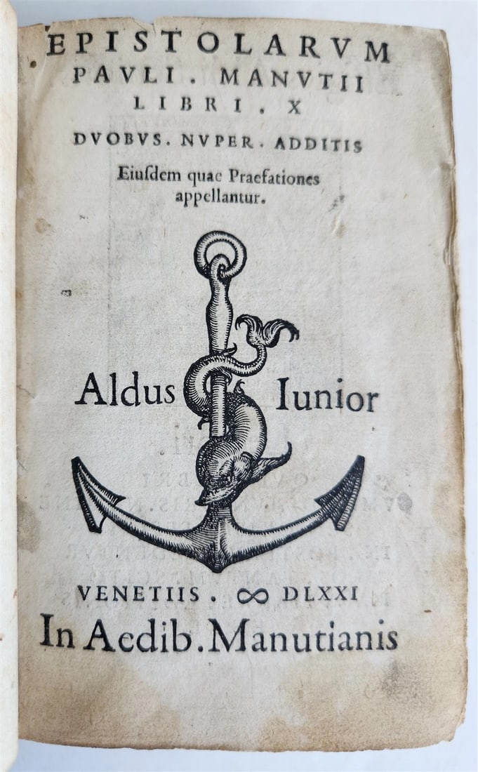 PAOLO MANUZIO'S 1571 ALDINE PRESS LATIN EPISTLES ANTIQUE VELLUM FROM THE 16TH CENTURY (1 of 13)