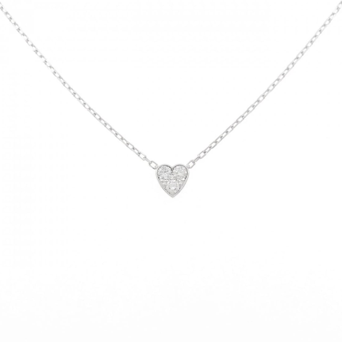 CARTIER MINI HEART NECKLACE: Cartier Mini Heart Necklace Brand: CARTIER Type/Style: Cartier Necklace Material: 750 white gold, Main Stone Natural Color: White Gold Size: length38?40cmActual Size Pendant length approx. x width