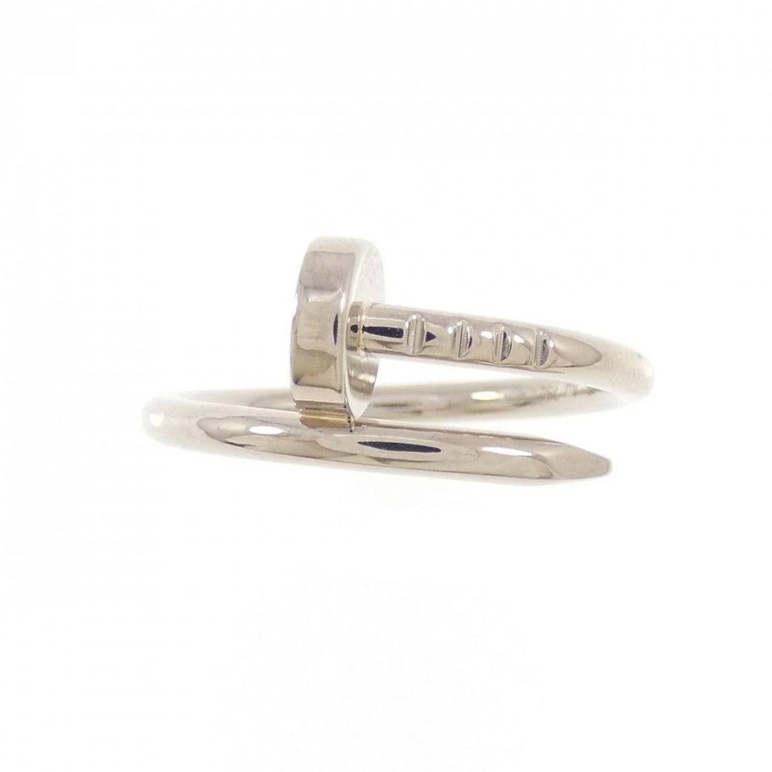 CARTIER JUSTE UN CLOU SMALL RING: Cartier Juste un Clou small ring Brand: CARTIER Type/Style: Cartier Ring Material: 750 white gold, Color: White Gold Size: US4(47) Accessories: None Accessories Notice: When purchasing pre-owned