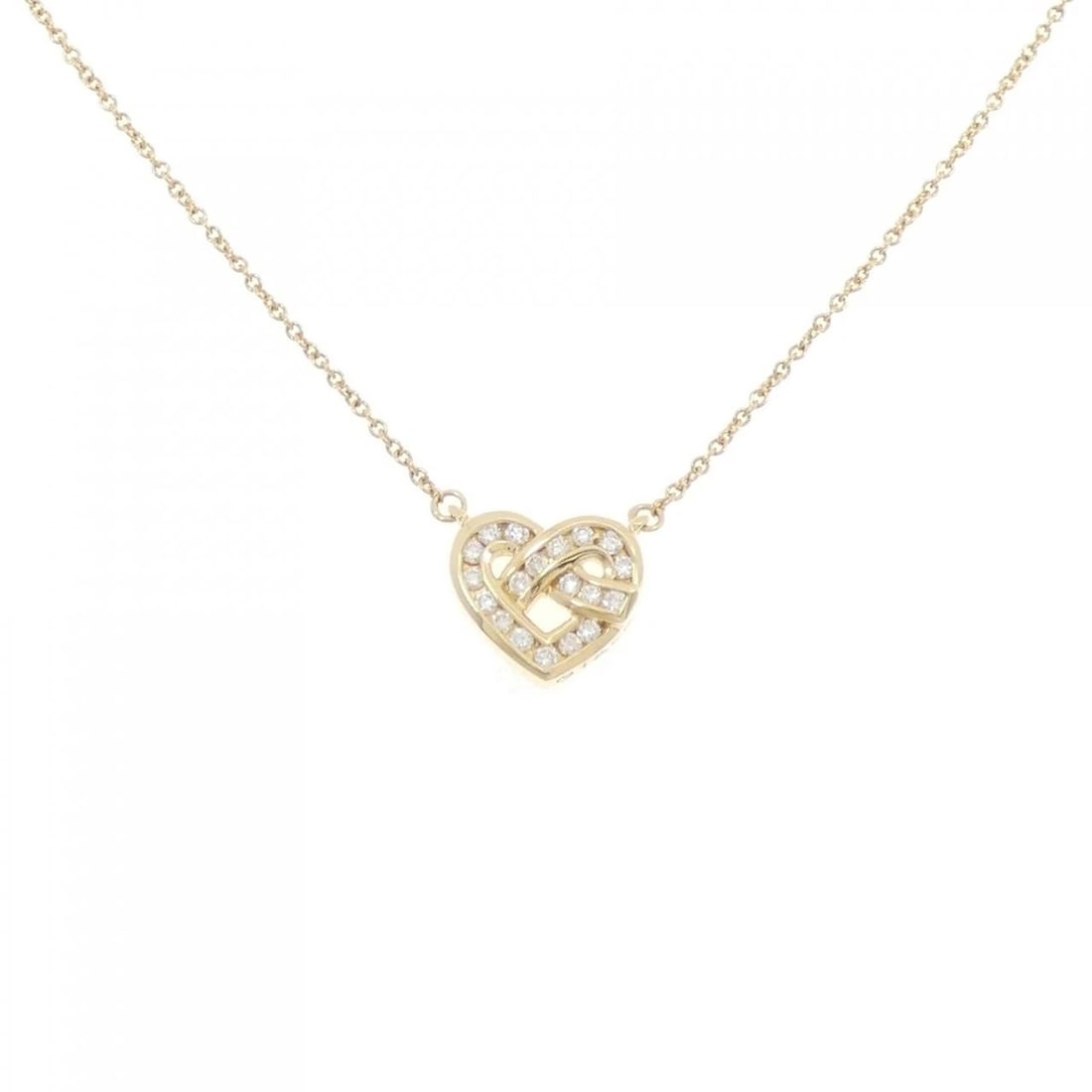 TIFFANY&CO. DIAMOND NECKLACE: TIFFANY&Co. Diamond Necklace Brand: TIFFANY&Co. Type/Style: TIFFANY&Co. Necklace Material: 750yellow gold, Main Stone Natural Color: Yellow Gold Size: length42cmActual Size Pendant length approx. x wi