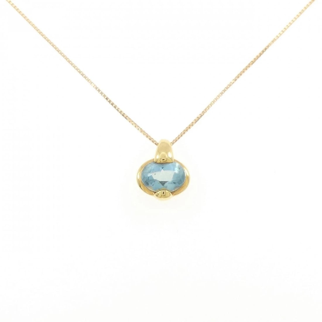 MIKIMOTO AQUAMARINE NECKLACE: Mikimoto Aquamarine Necklace Brand: MIKIMOTO Type/Style: Mikimoto Necklace Material: K18 yellow gold, Color: yellow gold Size: 45cm Pendant length approx. x width approx.: 11.6mmx9.9mm Chain maximum