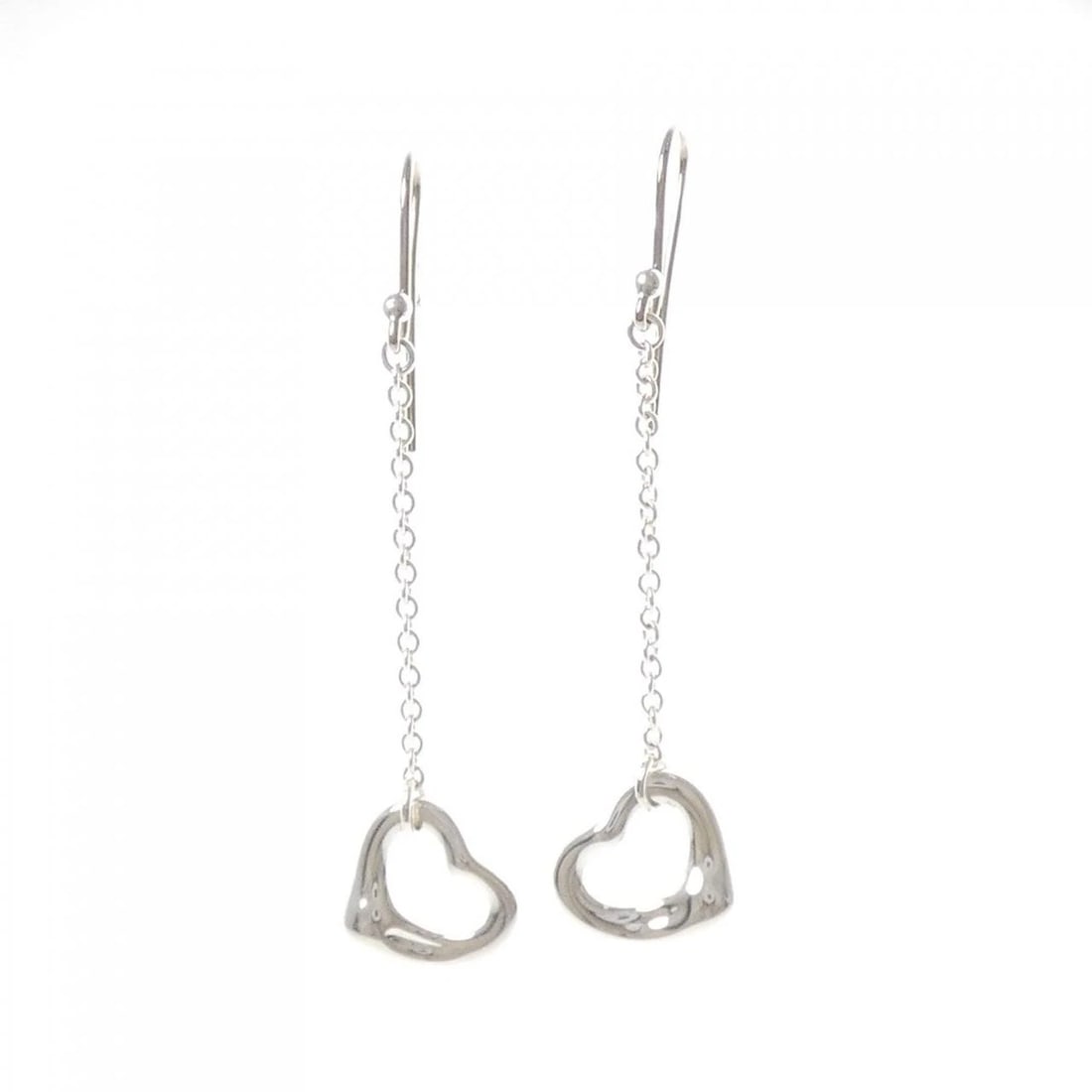 TIFFANY & CO. OPEN HEART DROP EARRINGS: TIFFANY & Co. Open Heart Drop Earrings Brand: TIFFANY&Co. Type/Style: TIFFANY&Co. Pierce/Earring Material: 925Silver, Color: Silver Size: Approximate dimensions (height x width): 38.9mm x 10.6mm