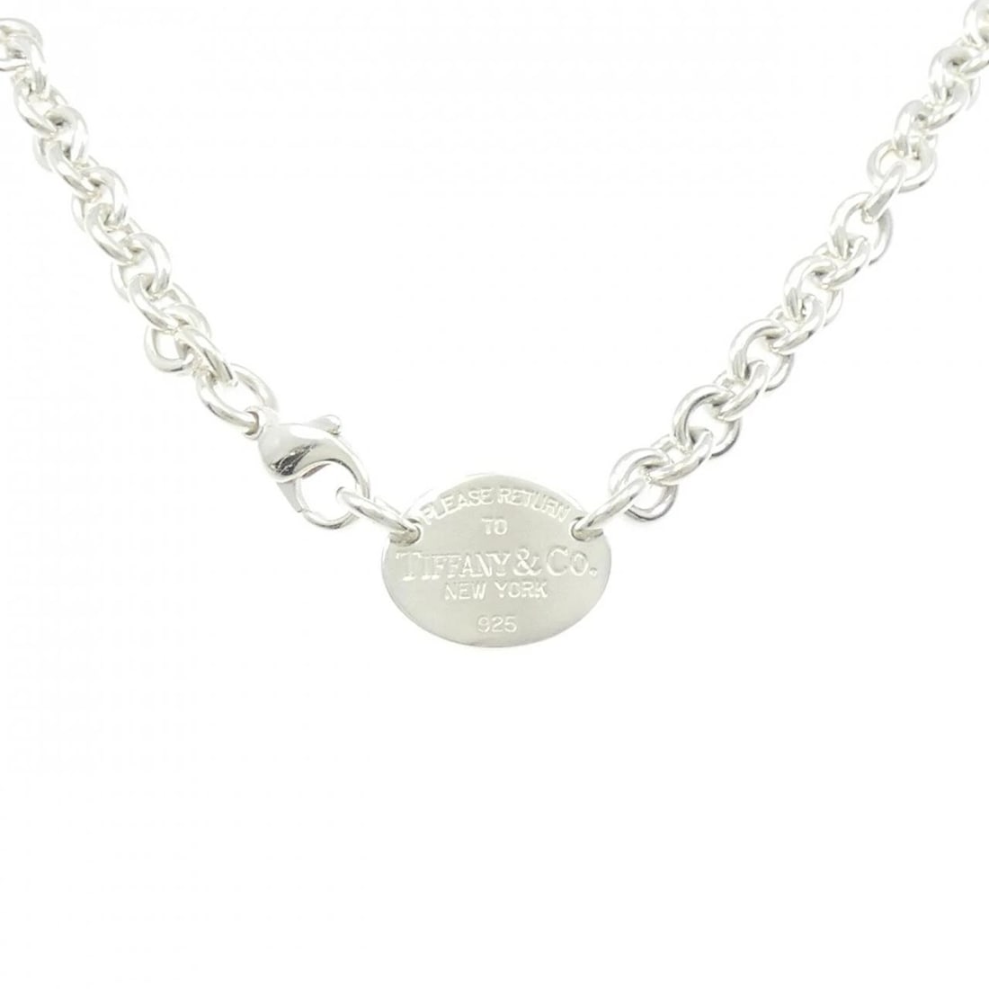 TIFFANY & CO. RETURN TO NECKLACE: TIFFANY & Co. Return to Necklace Brand: TIFFANY&Co. Type/Style: TIFFANY&Co. Necklace Material: 925Silver, Color: Silver Size: 38cm Motif maximum width approx.: 17.6mm Chain maximum width approx.: