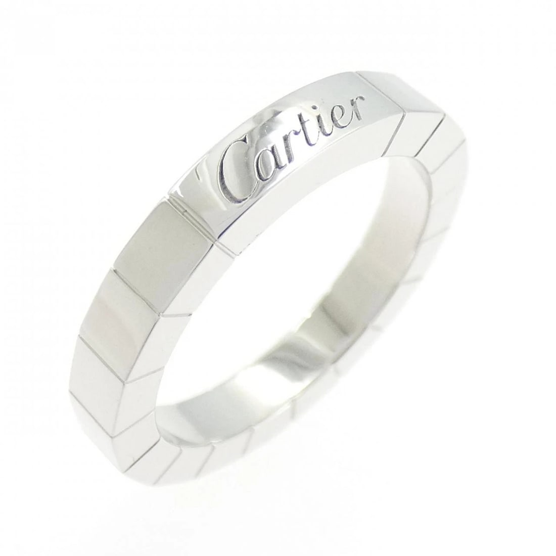CARTIER LANIER RING: Cartier Lanier Ring Brand: CARTIER Type/Style: Cartier ring Material: 750 white gold, Color: white gold Size: US5(48) Accessories: None Accessories Notice: When purchasing pre-owned goods, please